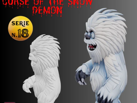 STL File Yeti Abominable Snowman from Abominable Curse of the Snow Demon 3D Printable 3D Print Model