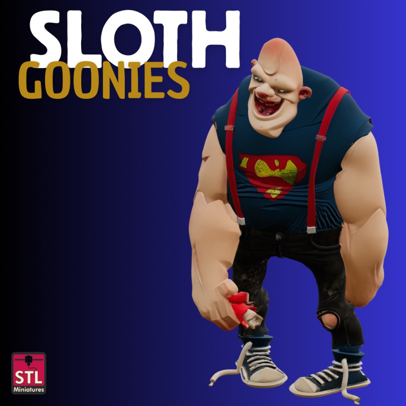 STL File Sloth-Inspired Gentle Giant 3D Printable Monster Miniature 3D Принт Модель .c4d .max .obj .3ds .fbx .stl .blend