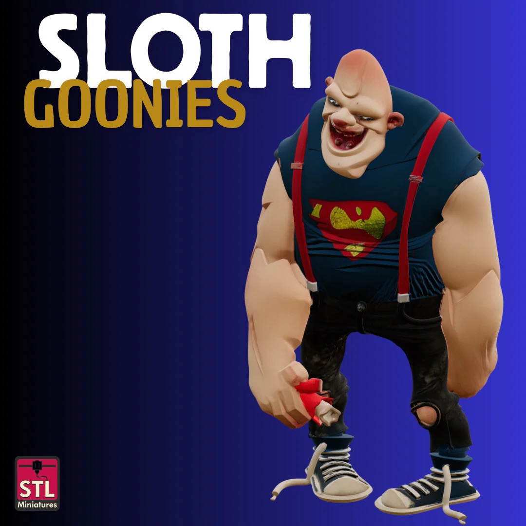 STL File Sloth-Inspired Gentle Giant 3D Printable Monster Miniature 3D Print Model .c4d .max .obj .3ds .fbx .stl .blend 