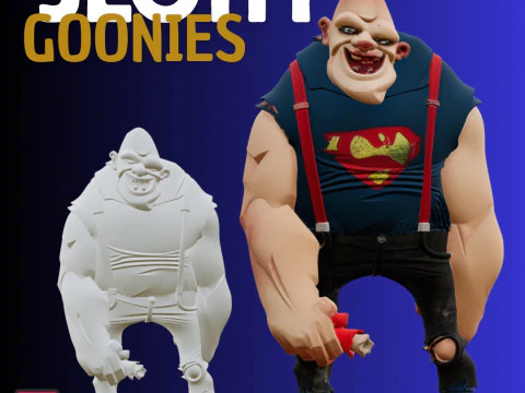 STL File Sloth-Inspired Gentle Giant 3D Printable Monster Miniature 3D Print Model