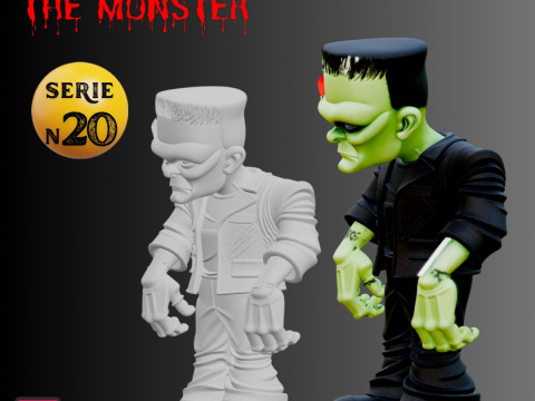 STL File Chibi Frankenstein Horror Miniature for Your Collection 3D 打印模型