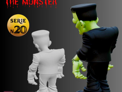 STL File Chibi Frankenstein Horror Miniature for Your Collection 3D Print Model