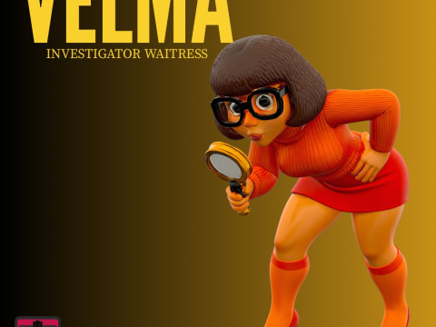 STL File Chibi Velma 3D Printable Monster Investigator Miniature Modèles 3D en vedette