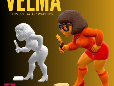STL File Chibi Velma 3D Printable Monster Investigator Miniature 3D 프린트 모델