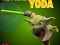 STL File Chibi Jedi Master 3D Printable Floating Battle Pose Miniature 3D 打印模型