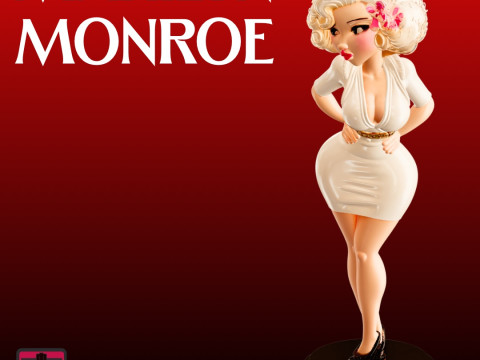 Retro Walk STL File Marilyn Monroe Classic Starlet Miniature Modelo de Impressão 3D