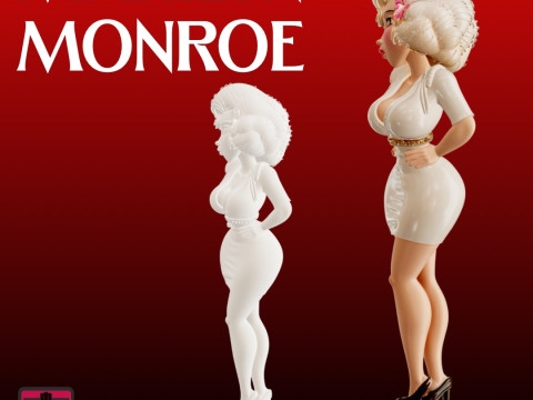 Retro Walk STL File Marilyn Monroe Classic Starlet Miniature 3D printmodel