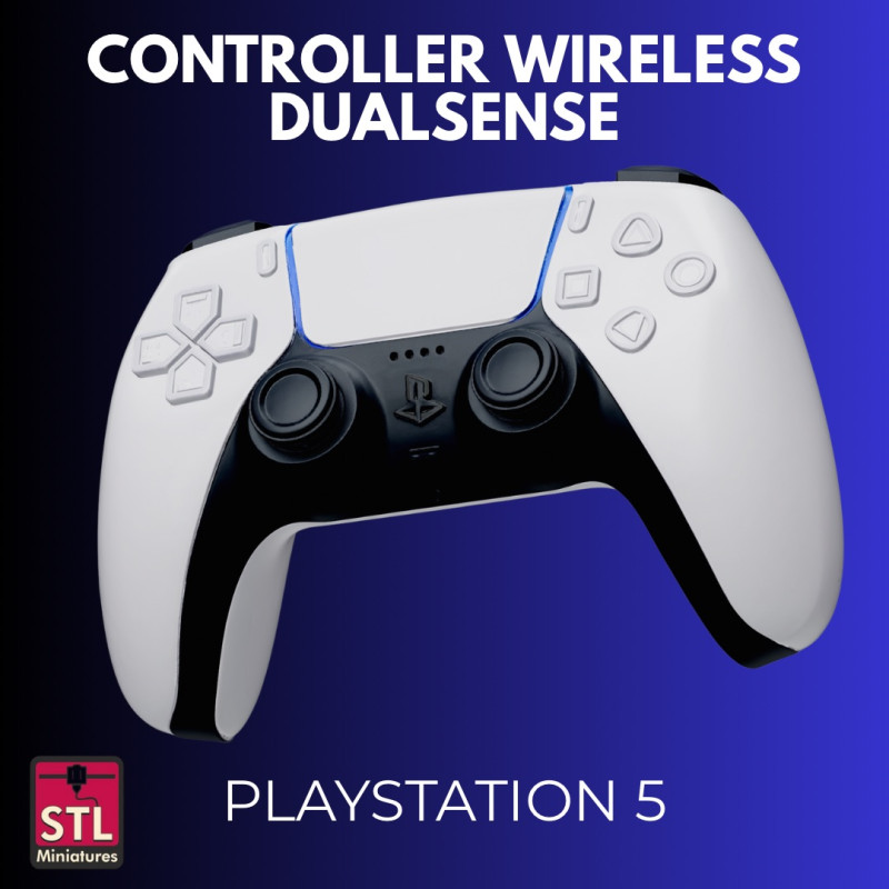 Next-Gen Grip STL File PS5 Style Controller Console Collectible Model Model Cetak 3D .c4d .max .obj .3ds .fbx .stl .blend