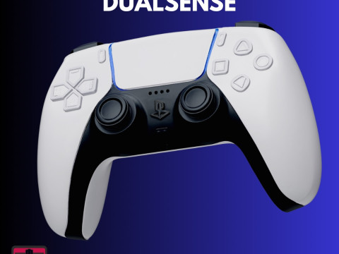 Next-Gen Grip STL File PS5 Style Controller Console Collectible Model Modelo de Impressão 3D