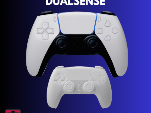 Next-Gen Grip STL File PS5 Style Controller Console Collectible Model Model Cetak 3D