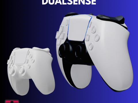Next-Gen Grip STL File PS5 Style Controller Console Collectible Model Model Cetak 3D