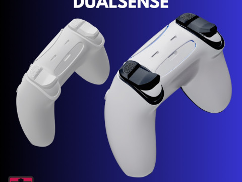 Next-Gen Grip STL File PS5 Style Controller Console Collectible Model Model Cetak 3D