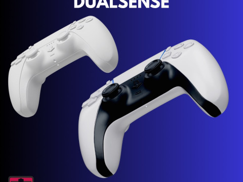 Next-Gen Grip STL File PS5 Style Controller Console Collectible Model Model Cetak 3D