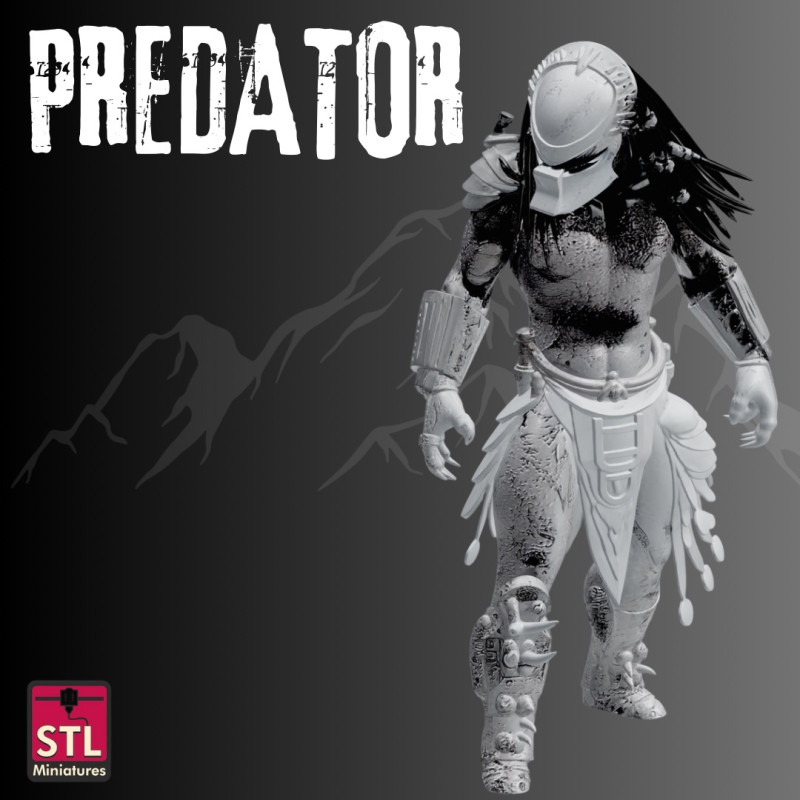 Silent Hunt STL File Minimal Predator Sci-Fi Collectible Model 3D 打印模型 .c4d .max .obj .3ds .fbx .stl .blend