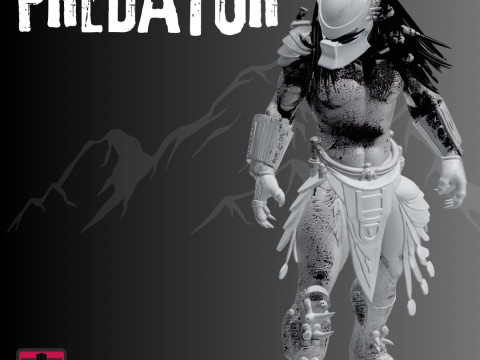 Silent Hunt STL File Minimal Predator Sci-Fi Collectible Model Modèles 3D en vedette