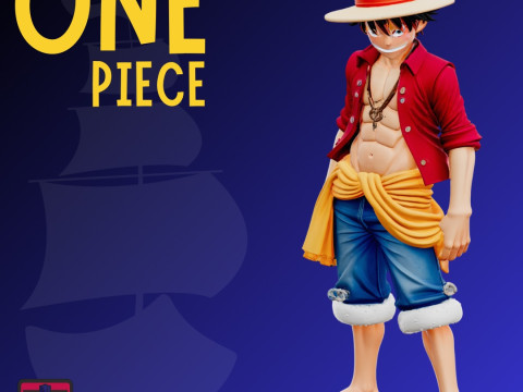 King of the Pirates STL File One Piece Hero Dynamic Anime Collectible 3D Print Model