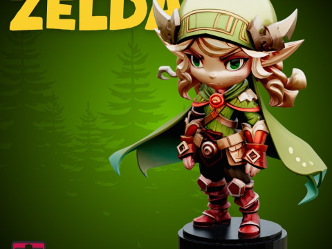 Evolved Hero STL File Artistic Zelda-Inspired Figure Legendary Fantasy Collectible 3D Print Model