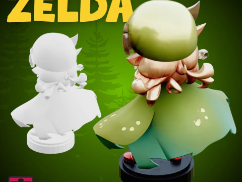 Evolved Hero STL File Artistic Zelda-Inspired Figure Legendary Fantasy Collectible 3D Print Model