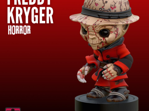 Chibi Freddy STL Horror-Inspired in One Piece with Display Base 3Dプリントモデル