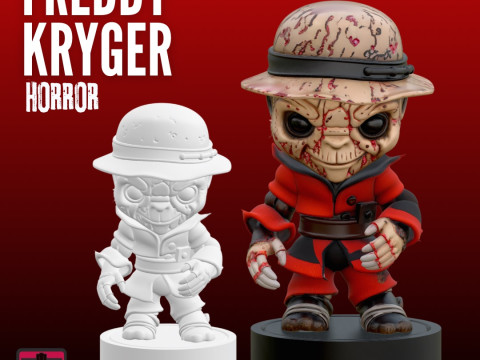 Chibi Freddy STL Horror-Inspired in One Piece with Display Base Modelo de impresión 3D