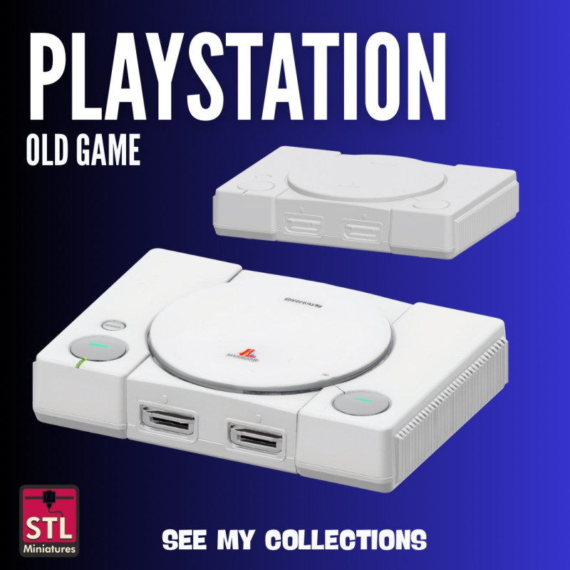 Classic Console Inspired Model STL File for 3D Printing PS1 Style Gadget 3D printmodel .c4d .max .obj .3ds .fbx .stl .blend