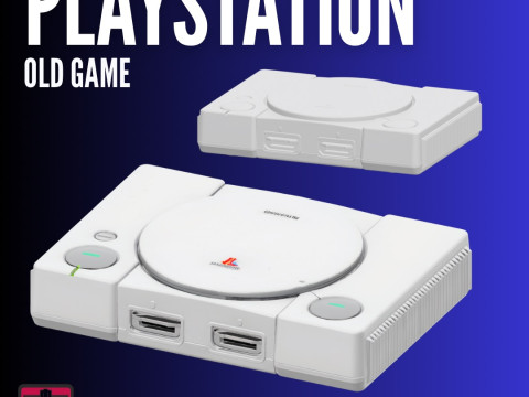 Classic Console Inspired Model STL File for 3D Printing PS1 Style Gadget Model Cetak 3D