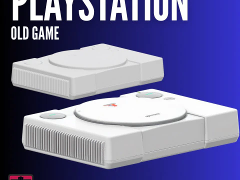 Classic Console Inspired Model STL File for 3D Printing PS1 Style Gadget 3D Print Model