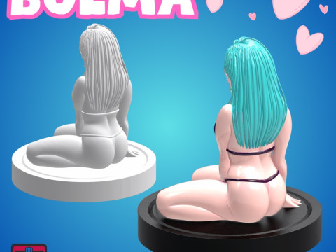 Summer Bulma Bikini STL Figure for 3D Printing 3D 프린트 모델