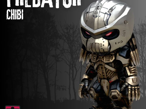 Archivo STL del guerrero inspirado en Chibi Predator para impresi&oacute;n 3D Modelo de impresión 3D