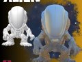 Chibi Xenomorph STL File Alien-Inspired Cute Monster Collectible Modelo de impresión 3D