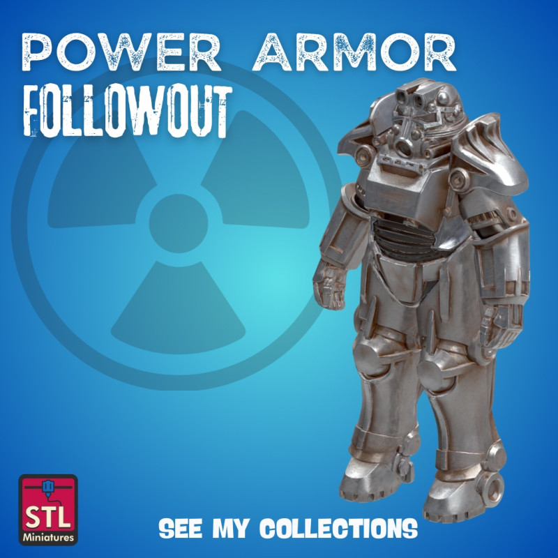 Power Armor STL File Fallout-Inspired 3D Printable Suit Highly Detailed Sci-Fi Collectible Model 3D 프린트 모델 .c4d .max .obj .3ds .fbx .stl .blend 
