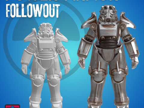 Power Armor STL File Fallout-Inspired 3D Printable Suit Highly Detailed Sci-Fi Collectible Model 3D 프린트 모델
