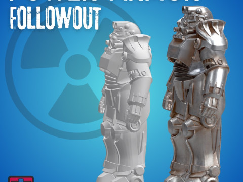 Power Armor STL File Fallout-Inspired 3D Printable Suit Highly Detailed Sci-Fi Collectible Model 3D 프린트 모델