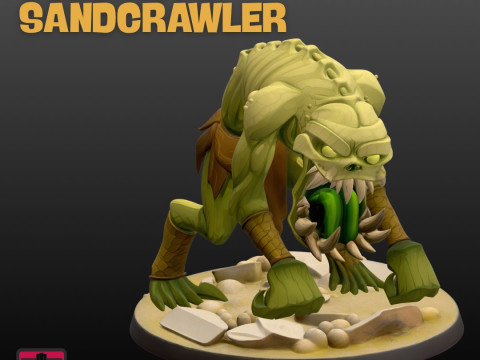 Venomous Sandcrawler STL Cartoon Monster Collectible 3D Printable Fantasy Creature 3D 打印模型