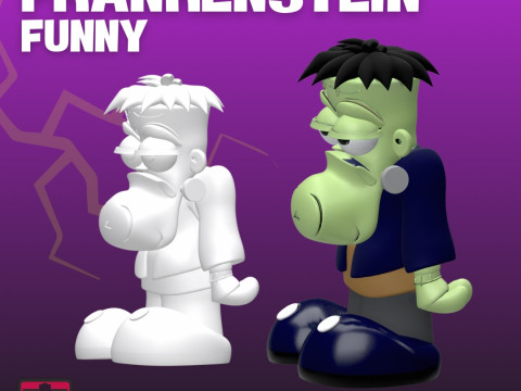 Funny Frankenstein STL Cute Comic Monster Charm 3D 프린트 모델