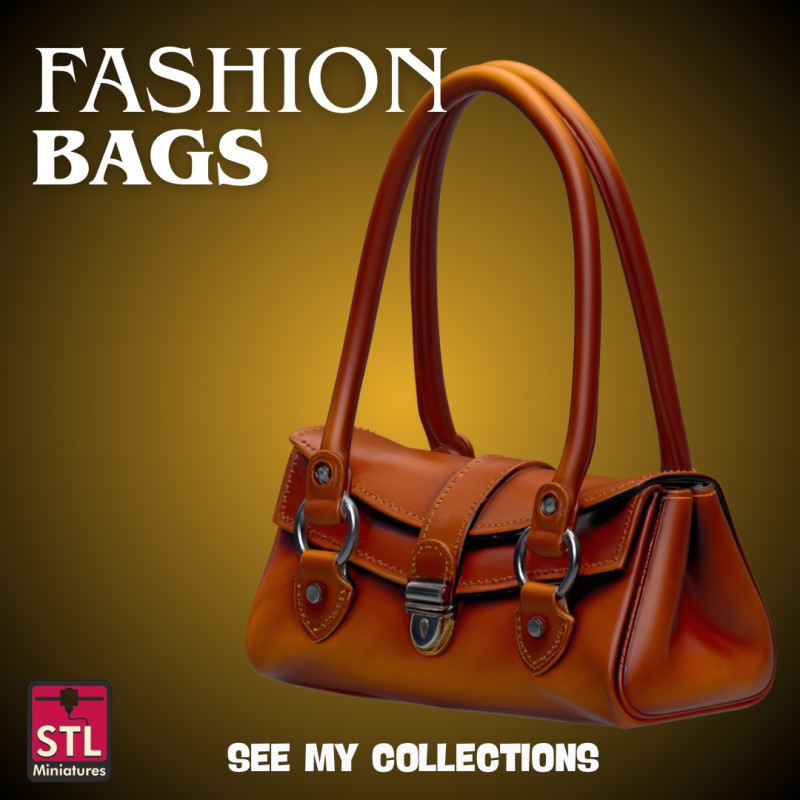 Fashion Fantasy Bag STL File Stylish Mini Handbag for 3D 3D Print Model .c4d .max .obj .3ds .fbx .stl .blend