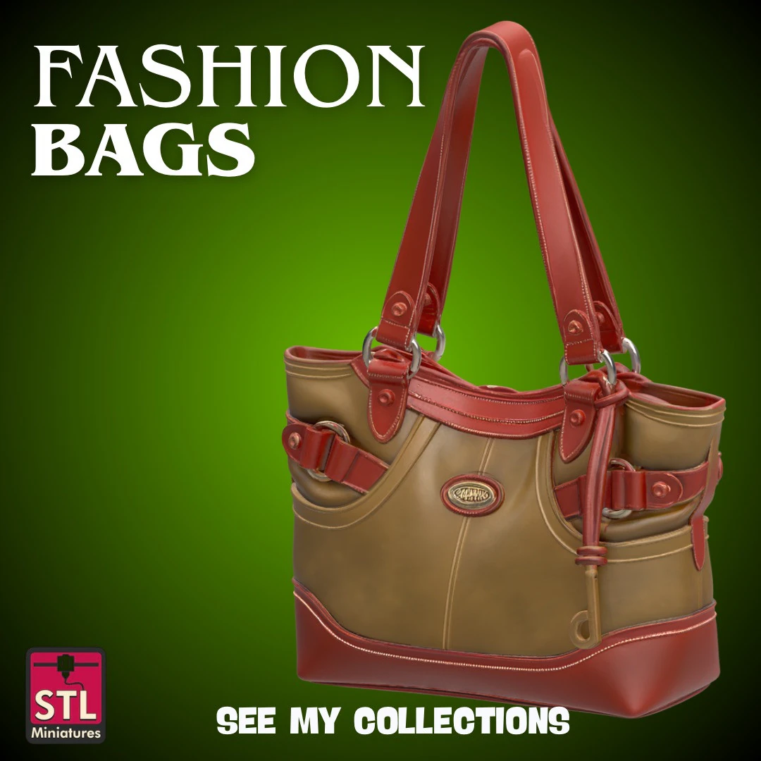 Fashion Fantasy Bag STL File Stylish Mini Handbag for 3D 3D Print Model .c4d .max .obj .3ds .fbx .stl .blend 