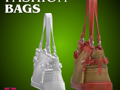 Fashion Fantasy Bag STL File Stylish Mini Handbag for 3D 3D Print Model