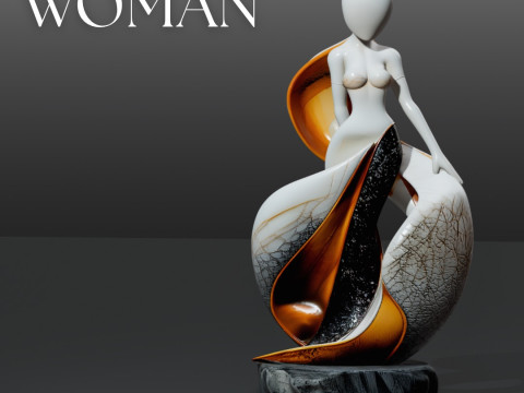 Modern Circular Drapery Sculpture STL One-Piece 3D Printable Art with Base 3D 프린트 모델