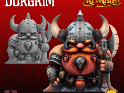 Warrior Dwarf Series STL Collectible 3D Printable Miniatures 3D Print Model