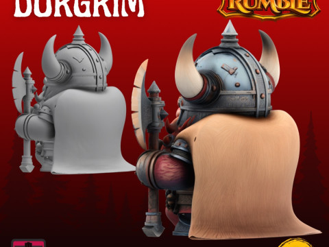 Warrior Dwarf Series STL Collectible 3D Printable Miniatures 3D 打印模型