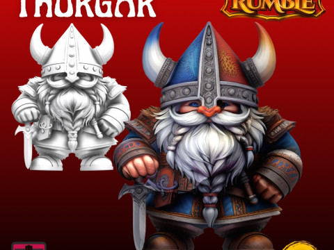 Warrior Dwarf Series STL Second Character Collectible 3D Printable Miniature Model do druku 3D