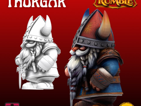 Warrior Dwarf Series STL Second Character Collectible 3D Printable Miniature Model do druku 3D