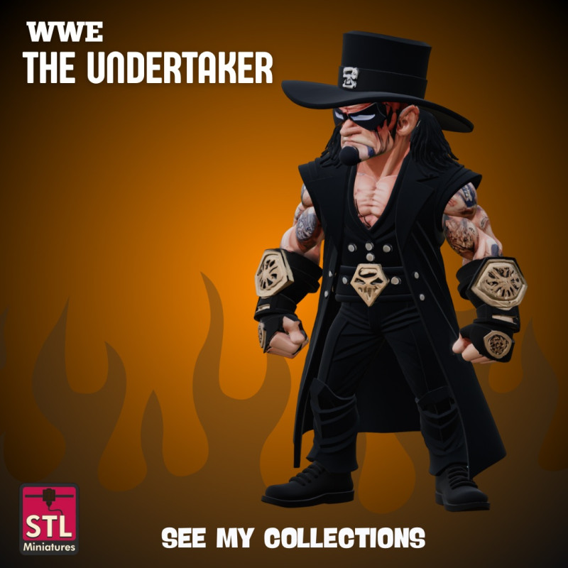 Wrestling Action Figure STL Inspired WWE Fighter Modelo de impresión 3D .c4d .max .obj .3ds .fbx .stl .blend