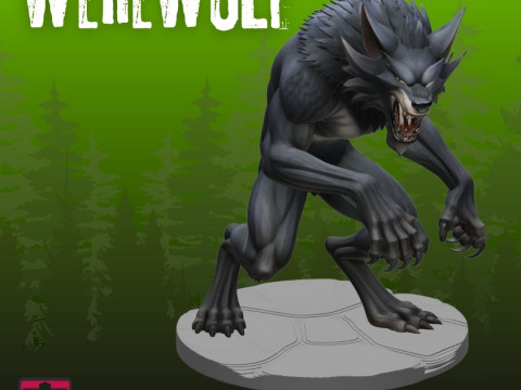 Werewolf Horror Statue STL Detailed Collectible Model Modelo de Impressão 3D