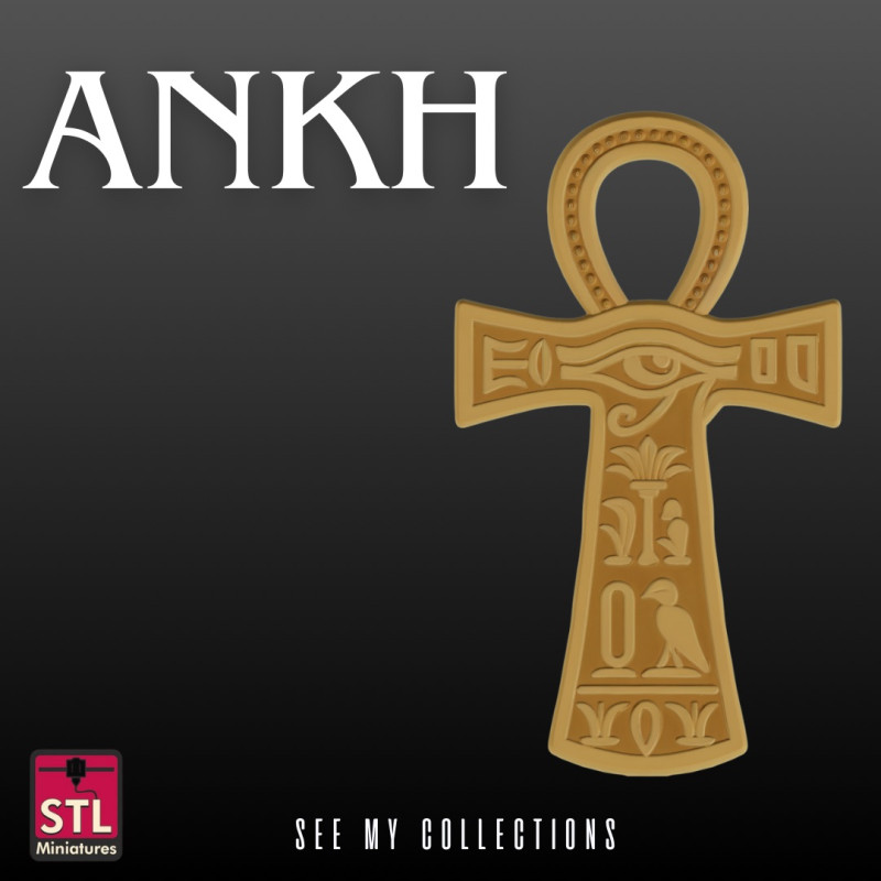 Ankh Pendant STL Ancient Egyptian Symbol 3D Print Model .c4d .max .obj .3ds .fbx .stl .blend