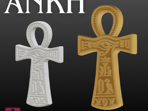 Ankh Pendant STL Ancient Egyptian Symbol 3D 프린트 모델