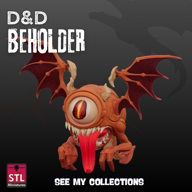 Beholder STL Fantasy Monster Model 3D Принт Модель .c4d .max .obj .3ds .fbx .stl .blend