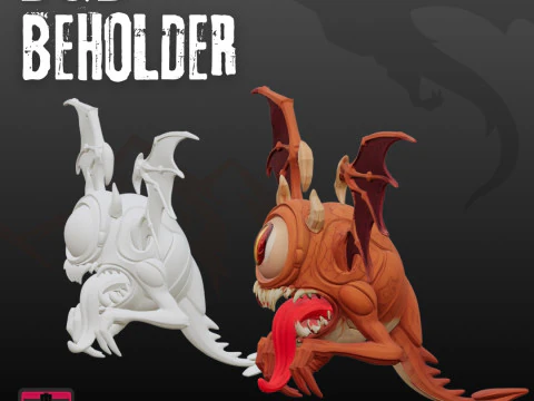 Beholder STL Fantasy Monster Model 3D Print Model