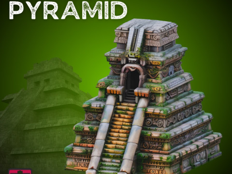 Aztec Pyramid STL Classic Mesoamerican Structure Model Cetak 3D